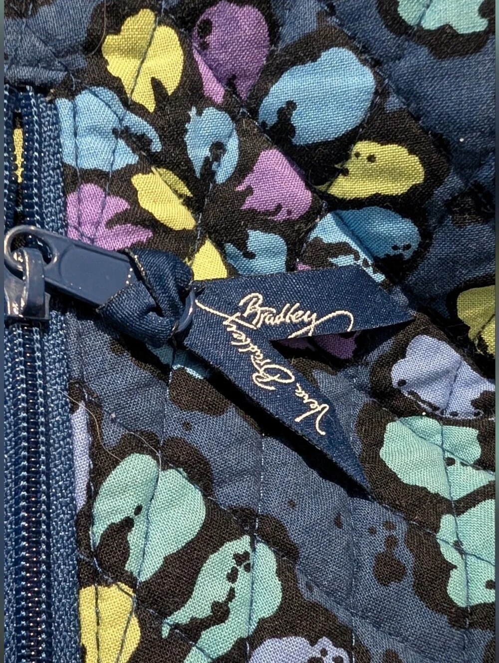 Vera Bradley INDIGO POP Laptop Messenger Book Bag Purse Crossbody Tote Satchel